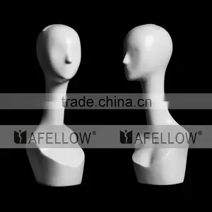 Fiberglass Head Model Abstract Head Mannequin Model Adults Women Display Hair Mannequins H1106 thumbnail-5