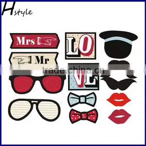 Popular Glasses Photo Booth Props For Wedding Decoration PFB0011 thumbnail-1