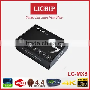 Smart Wifi Android 4.4 S802 1080P 4k LC- MX3 MXIII TV Box thumbnail-6