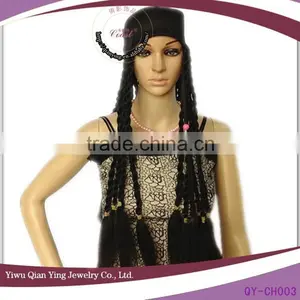 Cheap Long Synthetic Black Braided Headband Wigs thumbnail-1