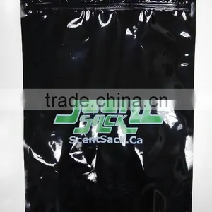 Three Side Sealing Smell Proof Black Bag thumbnail-2