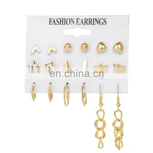 Wholesale Fashion Simple Glamour Eyes Unique Set Suit Aretes Pendiente Diamant High Quality Multicolor Jewelry Earrings thumbnail-4