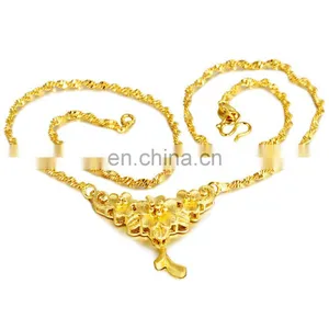 2020 Gold Plated Imitation Jewellery, Xuping 24k Gold Jewelry Hot Sale New Design Dubai Women's Fashion Chain Necklaces/ thumbnail-1