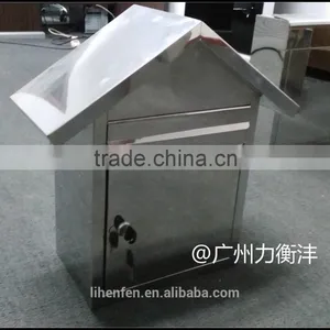 Metal House Mailbox for Residential Wall-mounted Blue Powdercoated Finish Waterproof Outdoor Used thumbnail-4