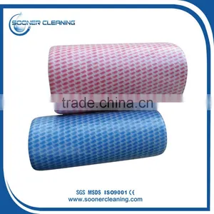 Perforated Viscose Polyester Nonwoven Fabric Roll for Household Cleaning thumbnail-6
