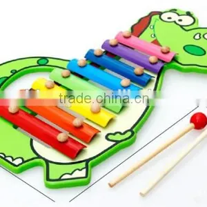 8 Scale Dinosaur Hand Knock Wooden Xylophone Piano Toy thumbnail-4