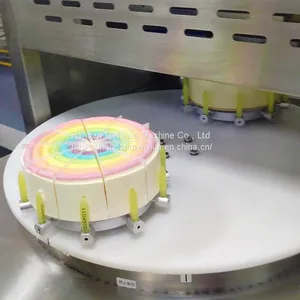 Factory Direct Automatic Rotating Ultrasonic Cake Cutting Machine With Paper Insert Divider thumbnail-2