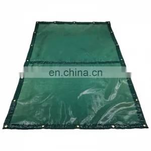 Custom Inground Rectangle Shape Stand up Heavy Duty pp Net Mesh Fabric Winter Swimming Pool Safety Cover thumbnail-2