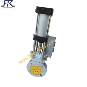 DN65 Pneumatic Stainless Steel Ceramic Lined Knife Gate Valve thumbnail-1