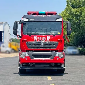 Produced 12 Tons Foam Fire Truck Heavy Truck HOWo Rear Twin Bridge 12 Tons Foam Fire Truck thumbnail-3