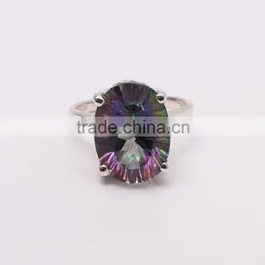 MYSTIC TOPPAZ RING ,925 Sterling Silver Jewelry Wholesale,WHOLESALE SILVER JEWELRY,SILVER EXPORTER,SILVER JEWELRY FROM INDIA thumbnail-1