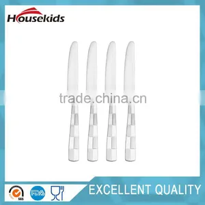 Silver Checkered Stainless Steel Flatware thumbnail-3