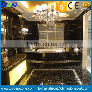 Cheap Supply Polished Black Portoro Marble Slab thumbnail-1