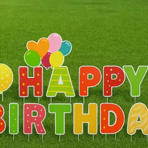 Colorful 5mm Coroplast Cut-Out Letters – Reusable Event & Celebration Yard Signs thumbnail-3