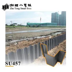 Zhe Tong Small Boss Plastic Sheet Pile U Type Seawall Retaining Wall Vinyl Sheet Piling for Water Control Solution thumbnail-1