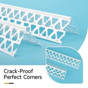 Customizable Flexible Impact Resistant White Vinyl PVC Corner Bead for Easy DIY Wall Repair thumbnail-1