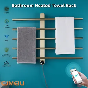 Bathroom Electric Heated Towel Rack, Towel Warmer for Bathroom, Wall Mounted Stainless Steel,5 Colours thumbnail-1