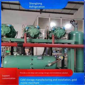 Cold Storage Refrigeration Equipment 90 Fully Enclosed Medium and Low Temperature Screw Sw3l9000 Large Fresh-keeping Warehouse, Workshop Cooling thumbnail-1