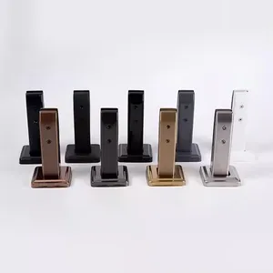 Duplex 2205 Balustrade Glass Clamp Round Shape Satin Finish Core Drilled Easy Installation Modern Design thumbnail-4