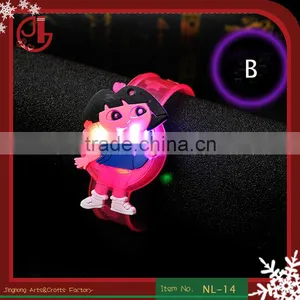 Hot Sell Kids Gifts Cartoon Design Printing Flashes LED Fashion Bracelet Wrist Wrap thumbnail-1