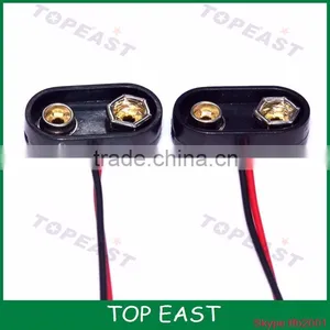 High Quality Copper Material 9v Battery Snap Clip Connector w Lead Wires thumbnail-1