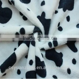 Quality Textile Fabric Cow Dots Plush Blankets Fabric thumbnail-3