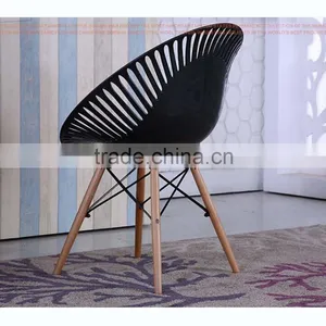 Creative Leisure Comfortable Hollow Backrest Bistro Chair Office Round Chair thumbnail-4