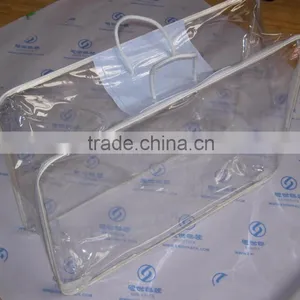 Manufacture Best Price High Quality Clear Vinyl PVC Zipper Blanket Packaging Bag With Handles thumbnail-3