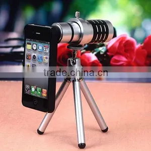12X Optical Zoom Telephoto Lens With Mini Tripod+ Case For Apple IPhone 4/4S thumbnail-1