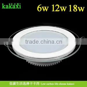 Round Glass LED Panel Light 6w 12w 18w SMD5730 LED Round Kitchen Lamp LED Ceiling Light thumbnail-1