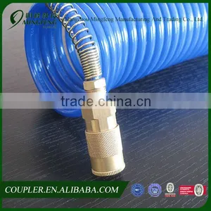 PU Blue Coiled Pneumatic Pipe With Brass Quick Connector thumbnail-1