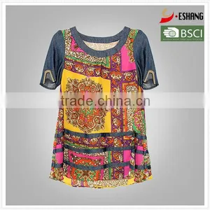 Ladies Chiffon Printed Fat Blouse thumbnail-1