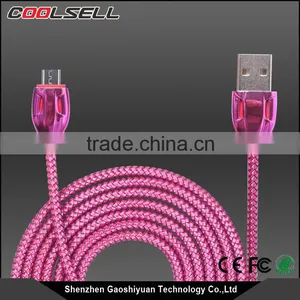 New Design 2017 High Quality Nylon Braided Snake Micro Design Colourful Micro 3.0 Usb Cable thumbnail-1