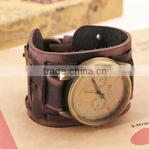 >>< SW16688 HOT SELLING Men Handmade Leather Watch Bracelet/ thumbnail-6
