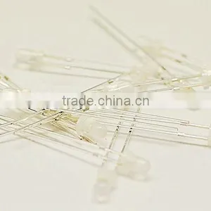 White LED Diode 3MM Round With Domed Top Light Emitting Diode ( Lens Color Diffused White ) thumbnail-1