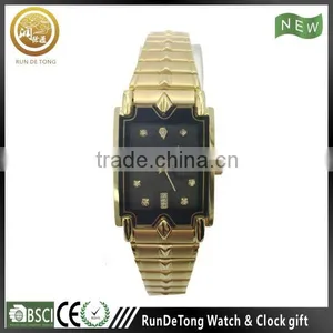 Gold Plated Ladies Fancy Wrist Watches With Stainless Steel Band thumbnail-1