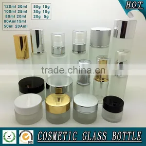 Frosted Cosmetic Glass Bottle and Cosmetic Glass Cream Jar thumbnail-1