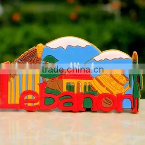 TOURIST SOUVENIR Rubber Beirut Lebanon FRIDGE MAGNET Customized Refrigerator Magnet Picture Frame ---DH20722 Supplier's Choice thumbnail-1