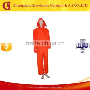 Mesh Lining Adult PVC Rainsuit, Red Raincoat thumbnail-1