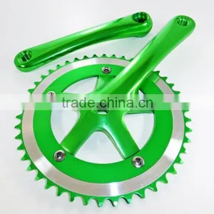 Silver Single Speed Crankset Alloy Chainwheel Single Speed Bike Chain Wheel Cranks thumbnail-5