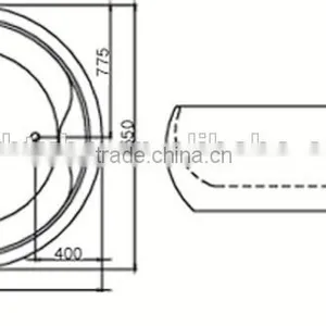 SUNZOOM CUPC Embeded Acrylic Bathtub,indoor Round Spa Bathtub,square Embeded Acrylic Bathtub thumbnail-3