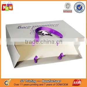 Grey Color Paper Bag With Logo Print thumbnail-2