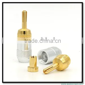 Gold Plated Self Locking Banana Plug 24K Banana Connectors thumbnail-3