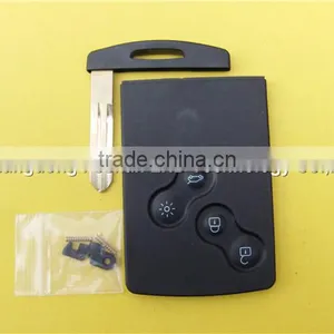 Replacement 4 Button Remote Key Case for Renault Koleos Smart Key Card thumbnail-2