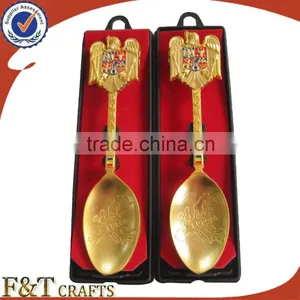 Zinc Alloy High Quality Pearl Gold Soft Enamel Spoon/metalspoon thumbnail-1