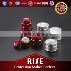 Round Flat Aluminum Silver Cream Jar thumbnail-3