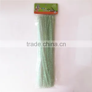 China Factory Supply DIY Crafts 0.6*30cm Glitter Pipe Cleaners Toys for Kids or Wedding Perty thumbnail-1