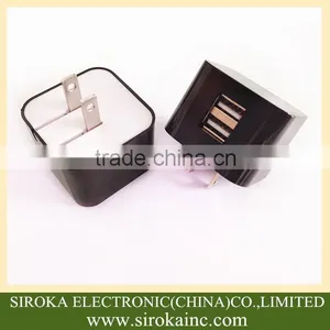 OEM/ODM Service 5V 3.1A US Folding Plug Dual Usb Wall Charger Flat Home Wall Charger for Samsung HTC thumbnail-2