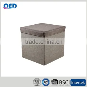 Foldable Storage Ottoman Seat With Lid thumbnail-3