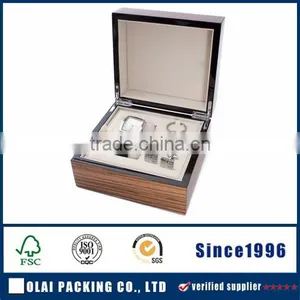 Mans Wooden Cufflinks Keyring & Watch Gift Hoder thumbnail-1